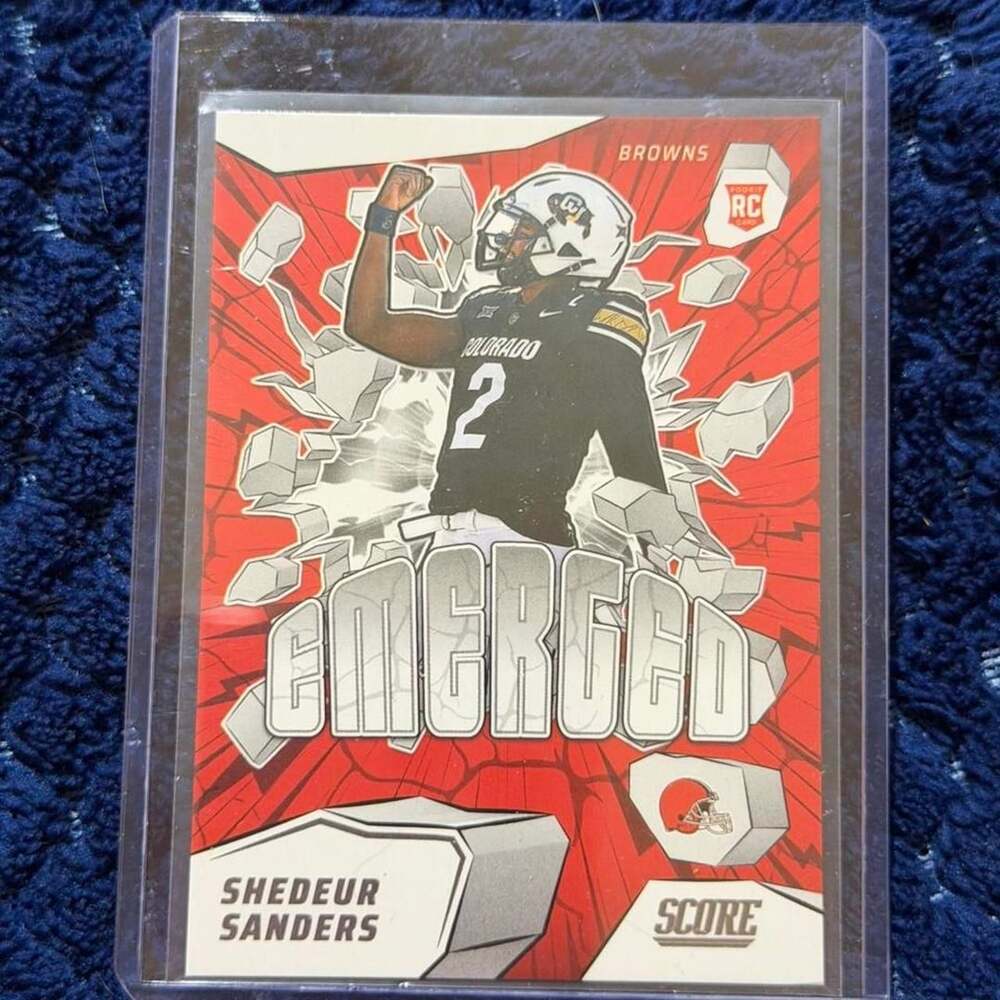 Panini Score Shedeur Sanders Emerged Rookie Card Browns
